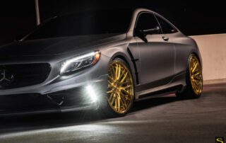 Mercedes S550 | Black di Forza | BM13L | Brushed Gold | by Savini Wheels Switzerland-1