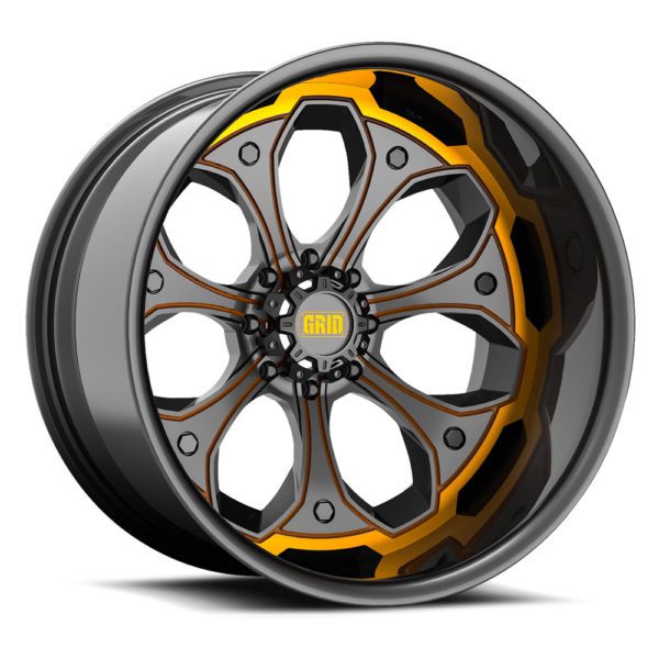 GF-20 | Black Yellow Anthracite Custom Color | Forged | Grid Offroad Switzerland
